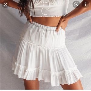 Princess Polly Marlowe Mini Skirt White